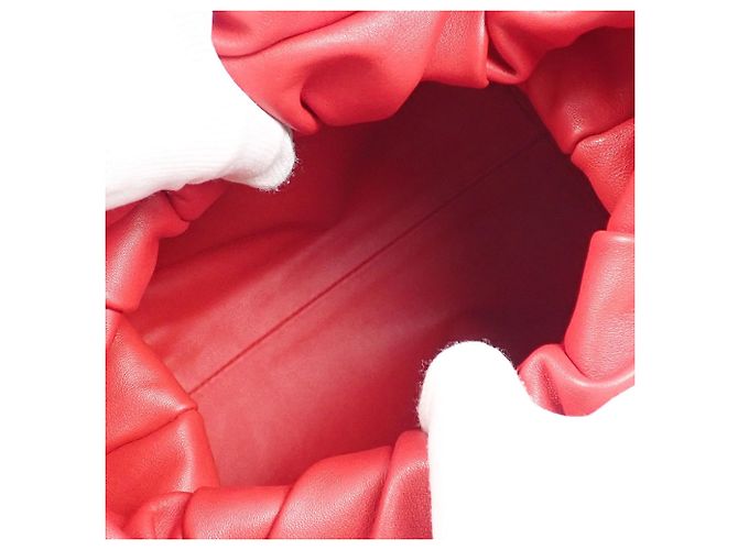 Borsa a tracolla in pelle di vitello rossa Bottega Veneta Rosso - vista 7