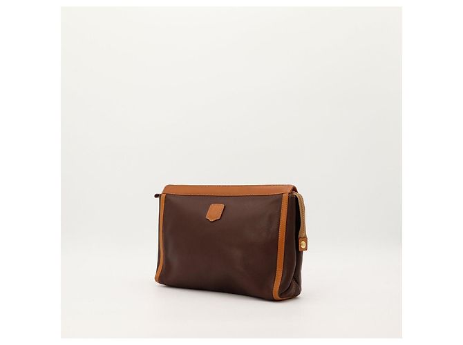 Bally Clutch in pelle Marrone - vista 2