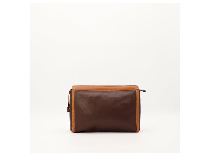 Bally Clutch in pelle Marrone - vista 3