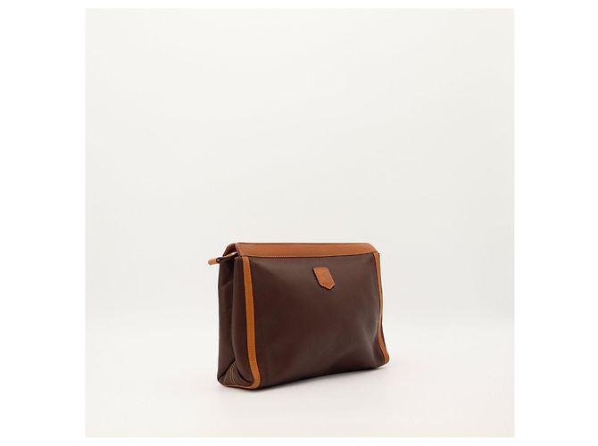 Bally Clutch in pelle Marrone - vista 4