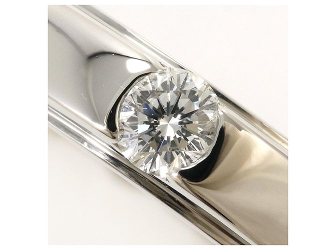 Autre Marque Platin 950 Ring mit blauem Diamanten - Ansicht 2