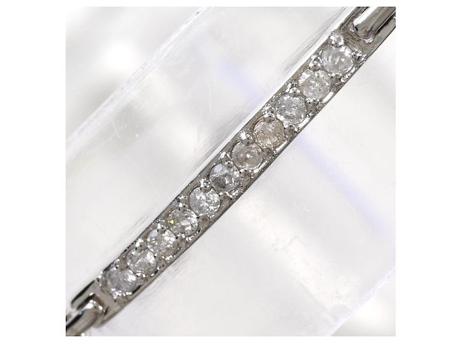 Autre Marque Bracciale con charm in oro bianco 18K con diamante D'oro - vista 2