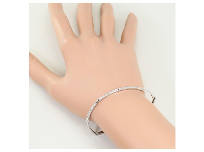 Autre Marque Bracciale con charm in oro bianco 18K con diamante D'oro - vista 5