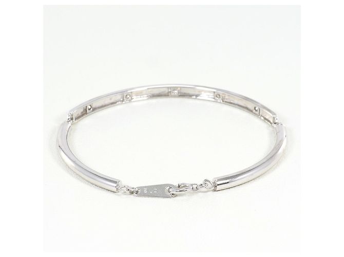 Autre Marque Bracciale rigido in oro bianco 18K con diamanti D'oro - vista 3