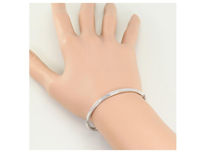 Autre Marque Bracciale rigido in oro bianco 18K con diamanti D'oro - vista 5