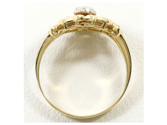 Autre Marque 10K Goldring mit Cubic Zirconia Golden - Ansicht 2