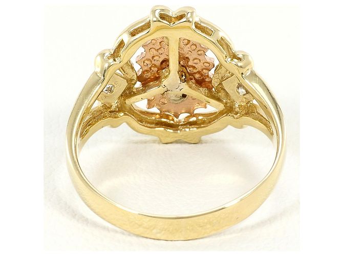 Autre Marque 10K Goldring mit Cubic Zirconia Golden - Ansicht 3