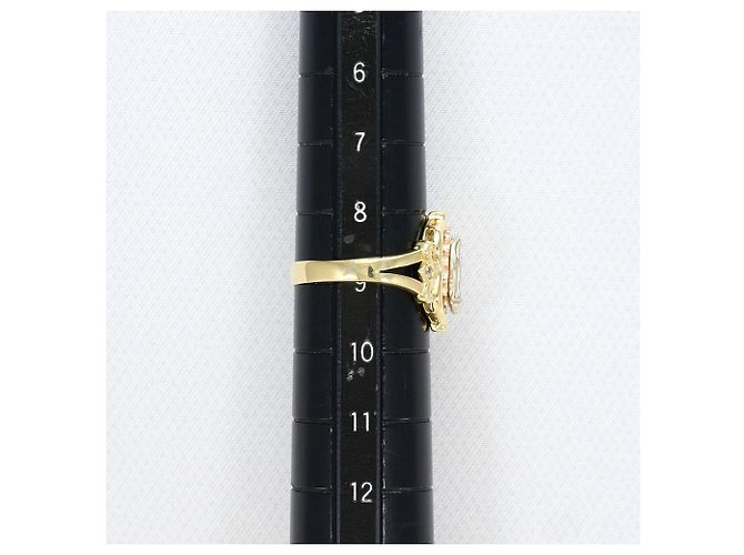 Autre Marque 10K Goldring mit Cubic Zirconia Golden - Ansicht 6