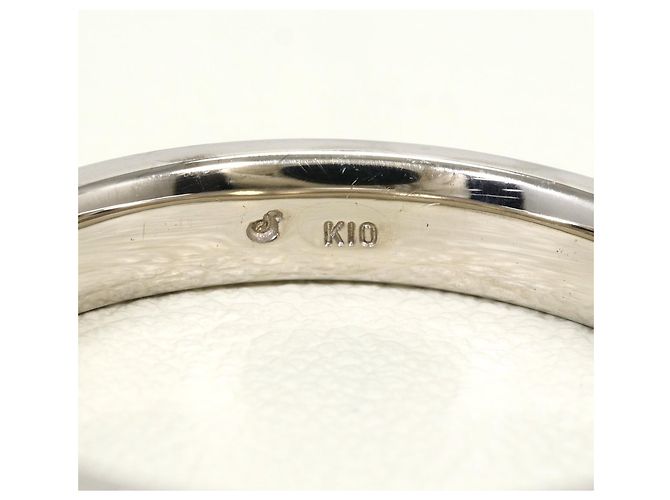 Autre Marque Anello a fascia in oro bianco 10K D'oro - vista 4