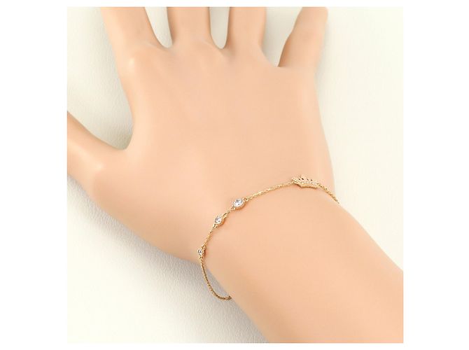 Autre Marque Bracciale con charm in oro 14K con zirconi cubici D'oro - vista 3