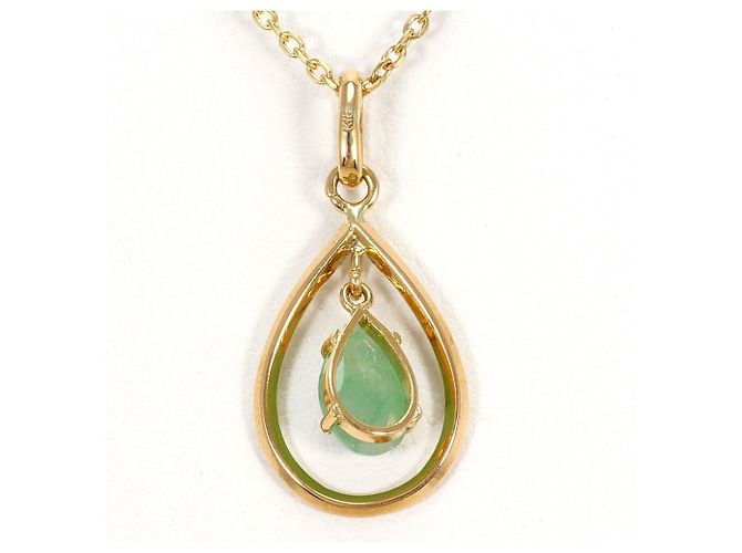 Autre Marque Collana in oro giallo 18K con giada D'oro - vista 3