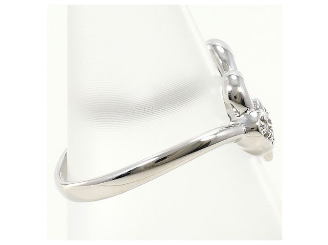 Autre Marque 18K Weißgold-Ring mit Diamant Golden - Ansicht 2