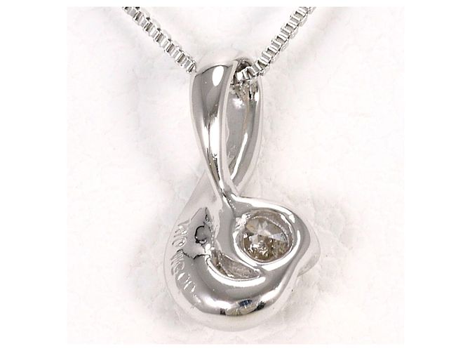 Autre Marque Collana in oro bianco 10K con diamante D'oro - vista 3