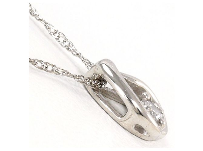 Autre Marque 18K Weißgoldkette mit Diamant Golden - Ansicht 2