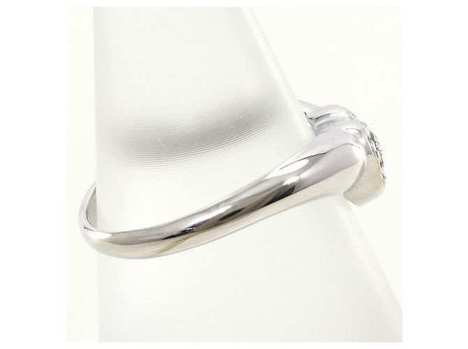 Autre Marque 18K Weißgoldring mit Zirkonia Golden - Ansicht 2
