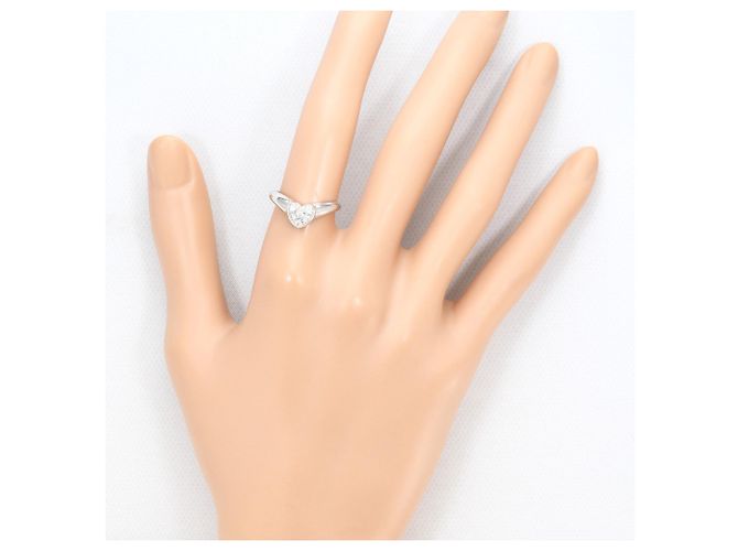 Autre Marque 18K Weißgoldring mit Zirkonia Golden - Ansicht 6