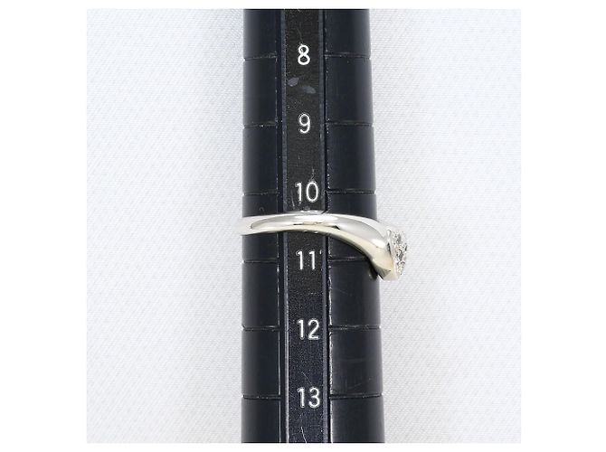 Autre Marque 18K Weißgoldring mit Zirkonia Golden - Ansicht 7