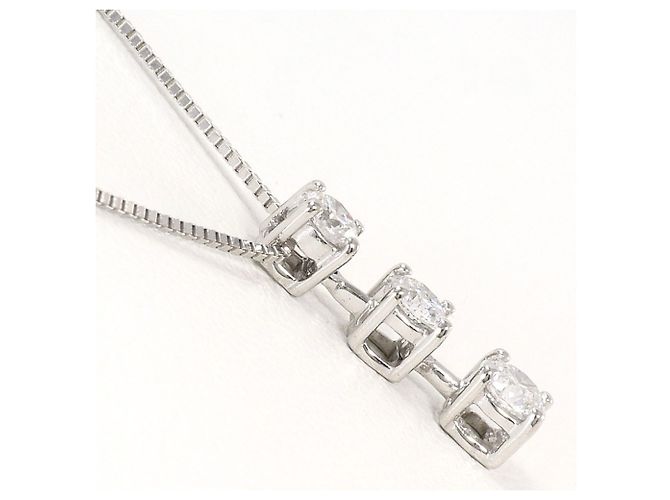 Autre Marque 14K Weißgoldkette mit Diamant Golden - Ansicht 2