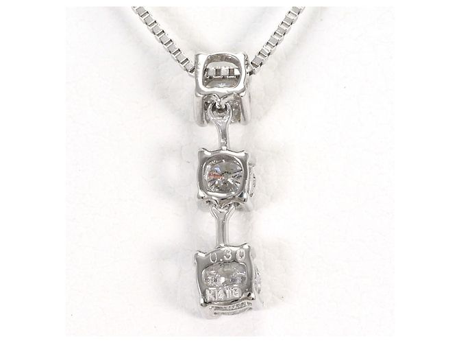Autre Marque 14K Weißgoldkette mit Diamant Golden - Ansicht 3