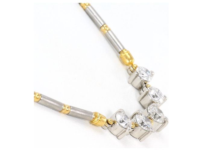 Autre Marque Collana in platino e oro giallo con diamanti D'oro - vista 2