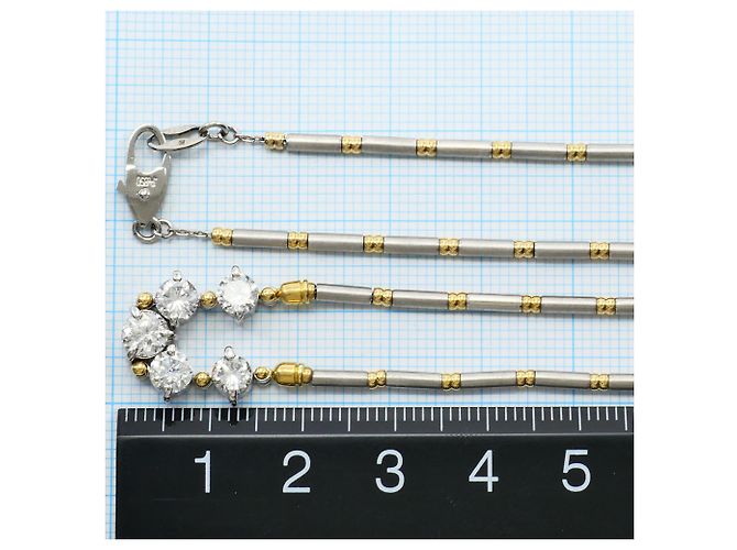 Autre Marque Collana in platino e oro giallo con diamanti D'oro - vista 5