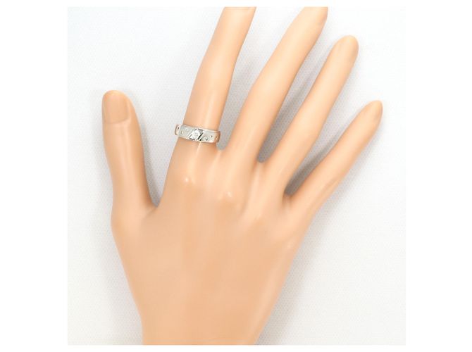 Autre Marque PT900 Platinring mit Diamant - Ansicht 6