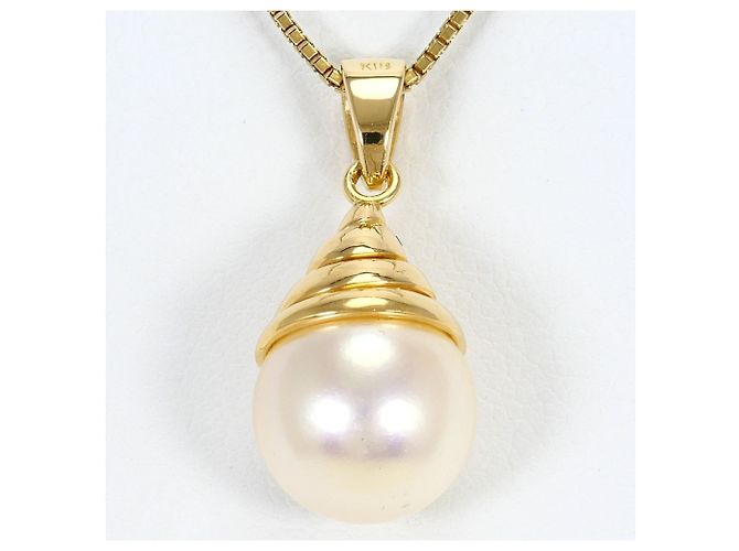 Autre Marque Collana in oro giallo 18K con perla artificiale D'oro - vista 3