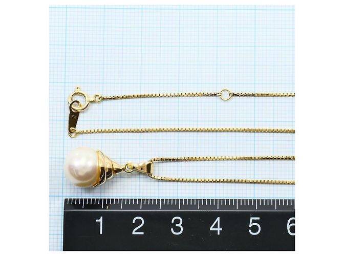 Autre Marque Collana in oro giallo 18K con perla artificiale D'oro - vista 4