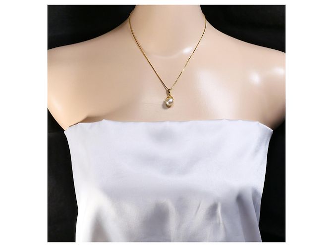 Autre Marque Collana in oro giallo 18K con perla artificiale D'oro - vista 5