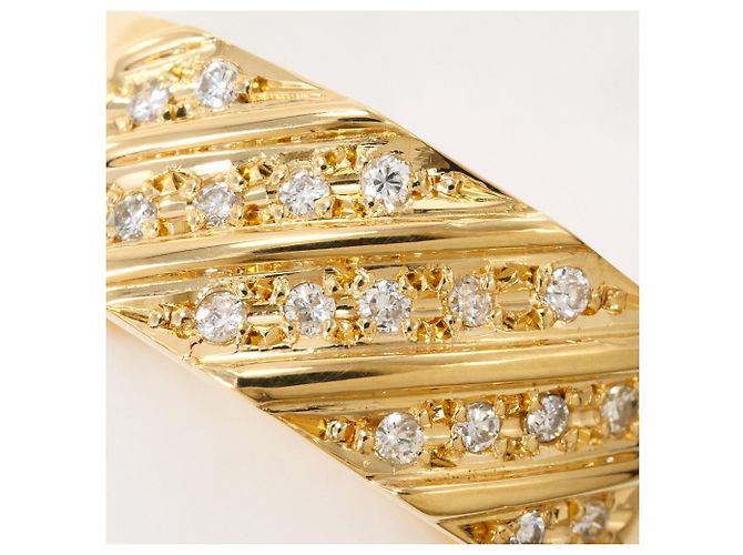 Autre Marque 18K Gelbgold-Ring mit Diamant Golden - Ansicht 2