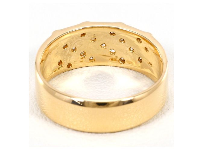 Autre Marque 18K Gelbgold-Ring mit Diamant Golden - Ansicht 4