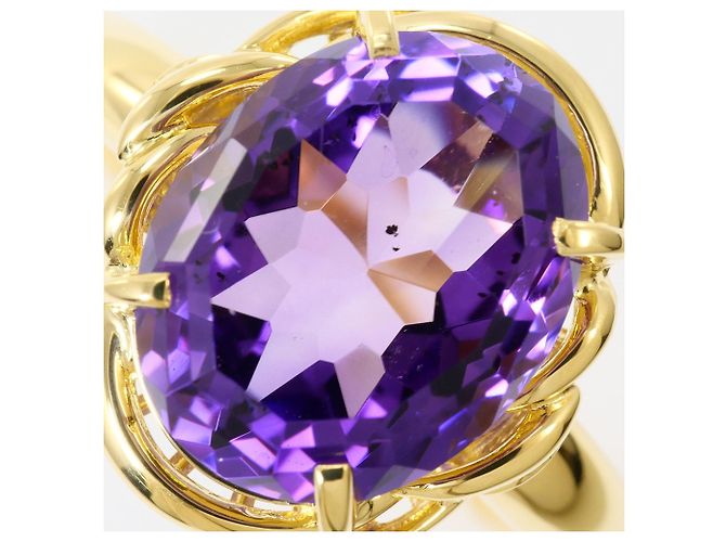 Autre Marque 18K Gelbgold-Ring mit Amethyst Golden - Ansicht 2
