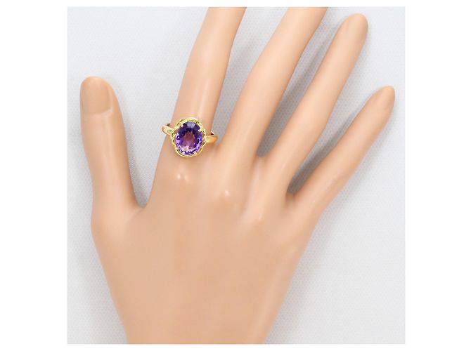 Autre Marque 18K Gelbgold-Ring mit Amethyst Golden - Ansicht 6
