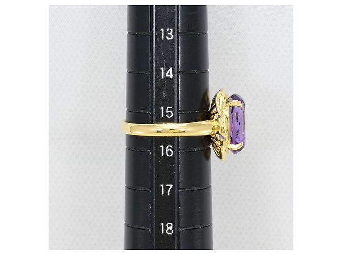 Autre Marque 18K Gelbgold-Ring mit Amethyst Golden - Ansicht 7