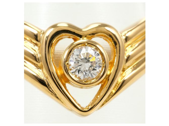 Autre Marque 18K Gelbgold-Ring mit Diamant Golden - Ansicht 2