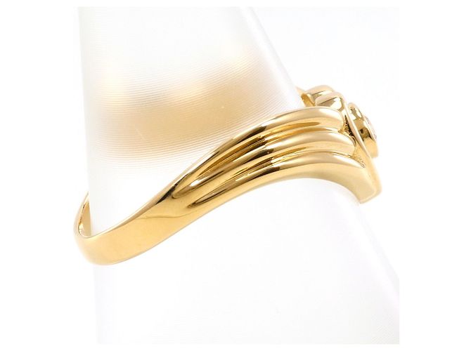 Autre Marque 18K Gelbgold-Ring mit Diamant Golden - Ansicht 3