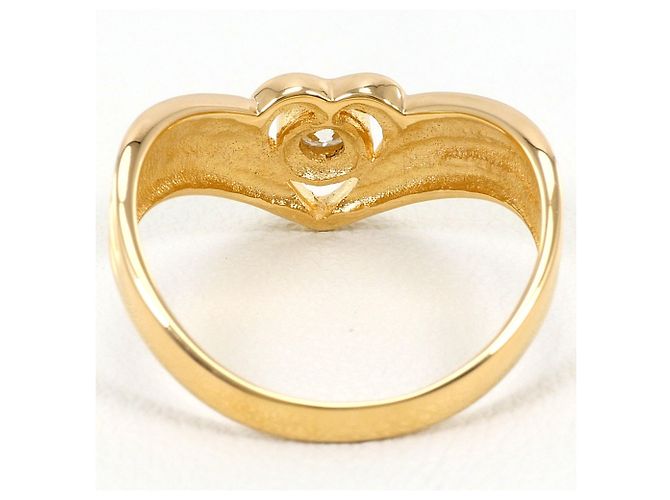 Autre Marque 18K Gelbgold-Ring mit Diamant Golden - Ansicht 4