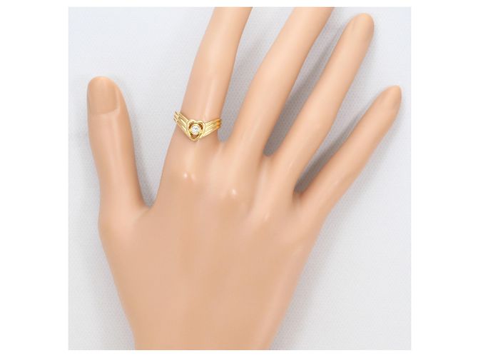 Autre Marque 18K Gelbgold-Ring mit Diamant Golden - Ansicht 5
