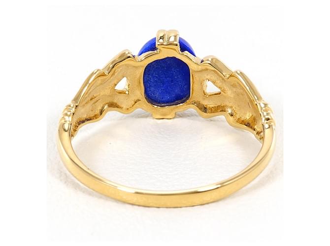 Autre Marque 18K Gelbgold-Ring mit Lapis Lazuli Golden - Ansicht 4