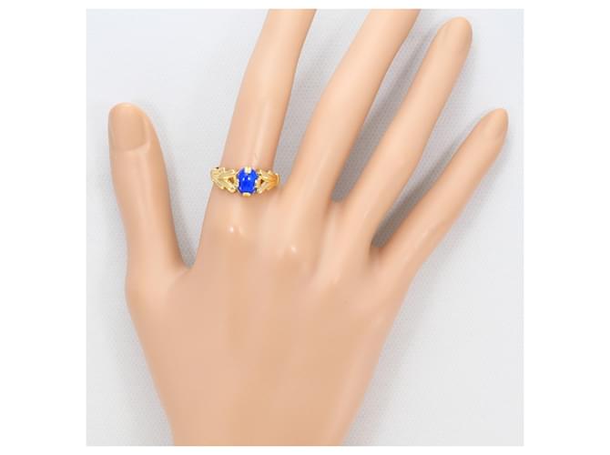 Autre Marque 18K Gelbgold-Ring mit Lapis Lazuli Golden - Ansicht 6