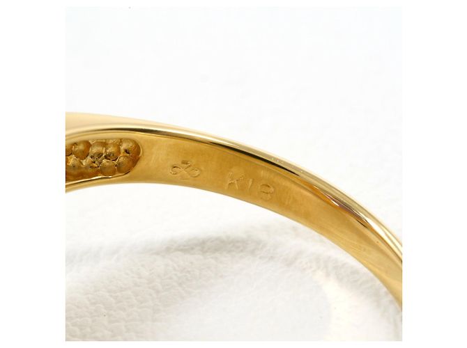 Autre Marque 18K Gelbgold-Ring mit Amethyst und Diamant Golden - Ansicht 5