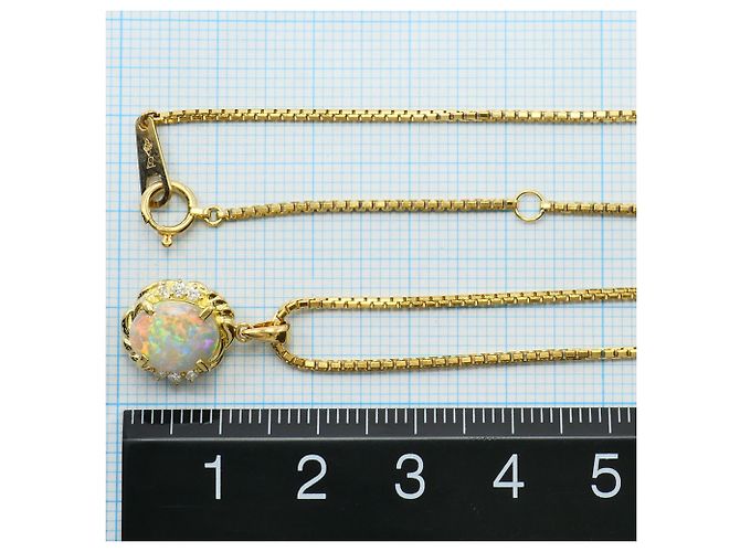 Autre Marque Collana in oro giallo 18K con opale e diamanti D'oro - vista 5