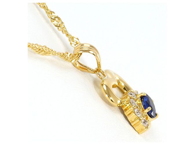 Autre Marque Collana in oro giallo 18K con zaffiro e diamante D'oro - vista 2