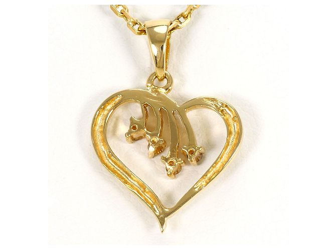 Autre Marque Collana in oro giallo 18K con diamante D'oro - vista 3