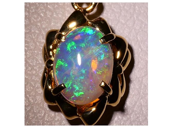 Autre Marque Collana in oro giallo 18K con opale D'oro - vista 2