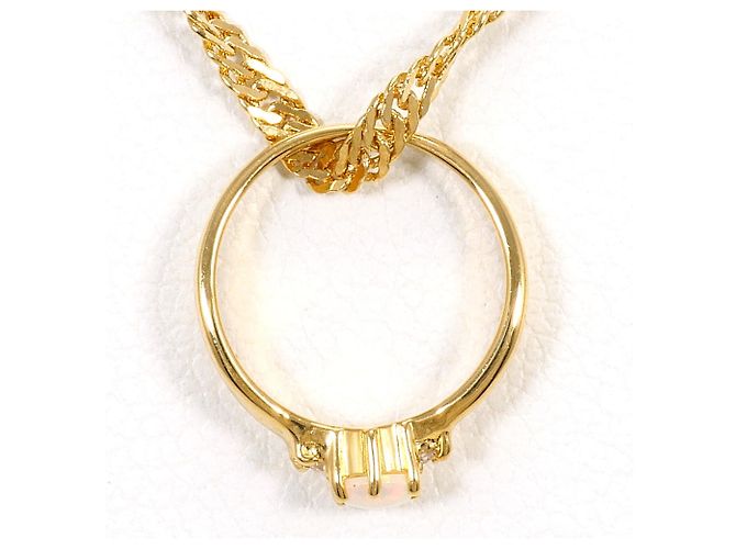 Autre Marque Collana in oro giallo 18K con opale e diamante D'oro - vista 3