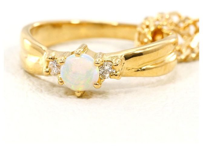 Autre Marque Collana in oro giallo 18K con opale e diamante D'oro - vista 4