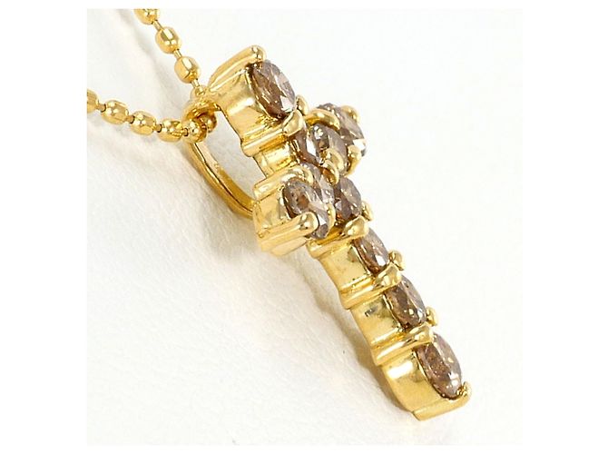 Autre Marque Collana in oro giallo 18K con diamante marrone D'oro - vista 2