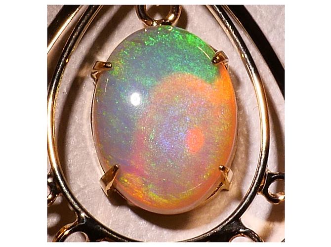 Autre Marque Collana in oro giallo 18K con opale D'oro - vista 3