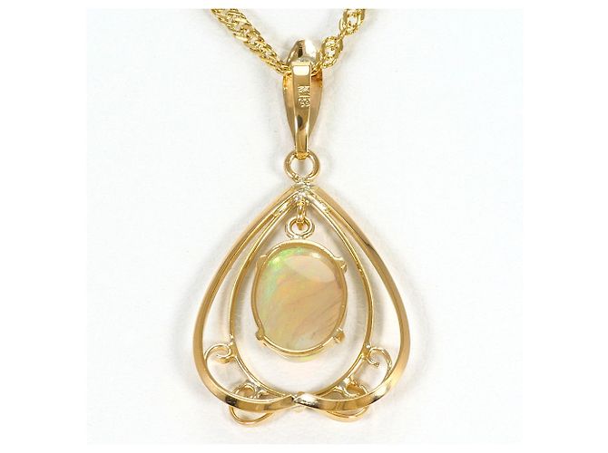 Autre Marque Collana in oro giallo 18K con opale D'oro - vista 4